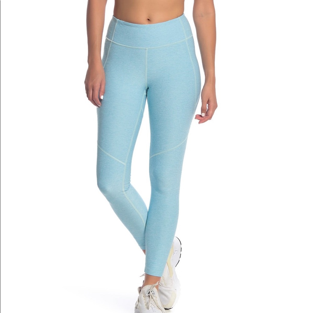 Outdoor Voices 7/8 warmup leggings in Pool Blue